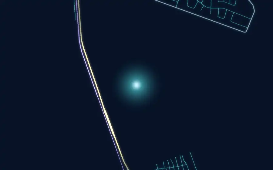 Street map of Lenasia with a light for Jad Doors