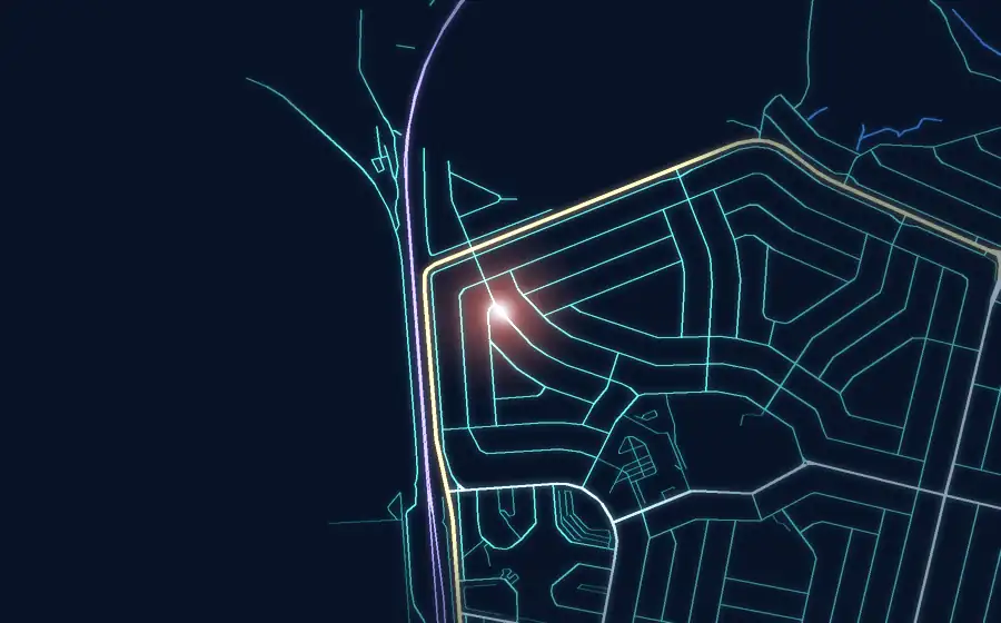 Street map of Lenasia with a light for JR Safari Travel & Tours
