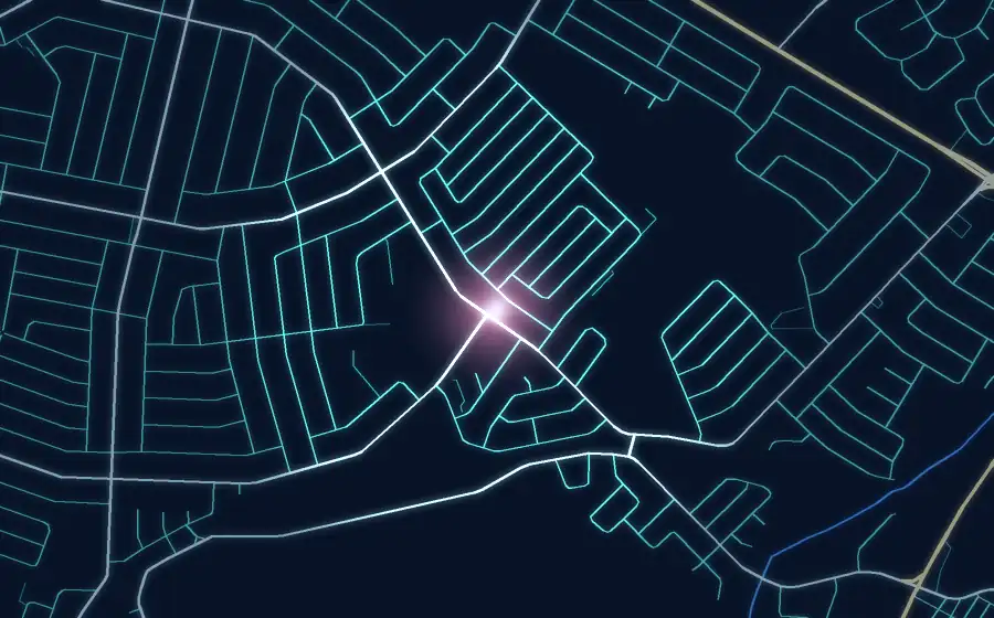 Street map of Lenasia with a light for Lenz X-ray and Ultrasound