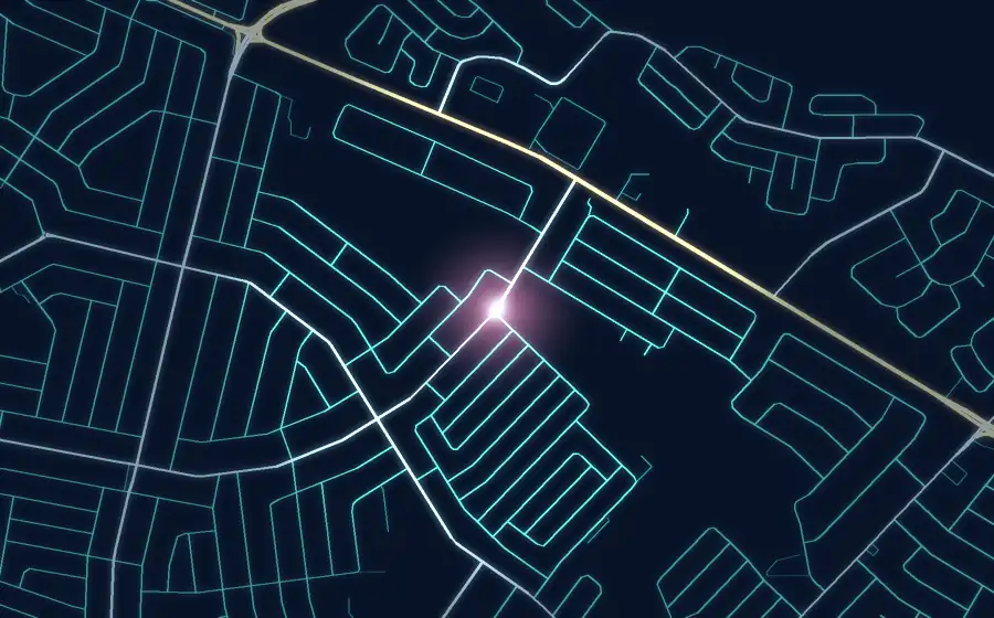 Street map of Lenasia with a light for Mumtaz Khan Optometrist