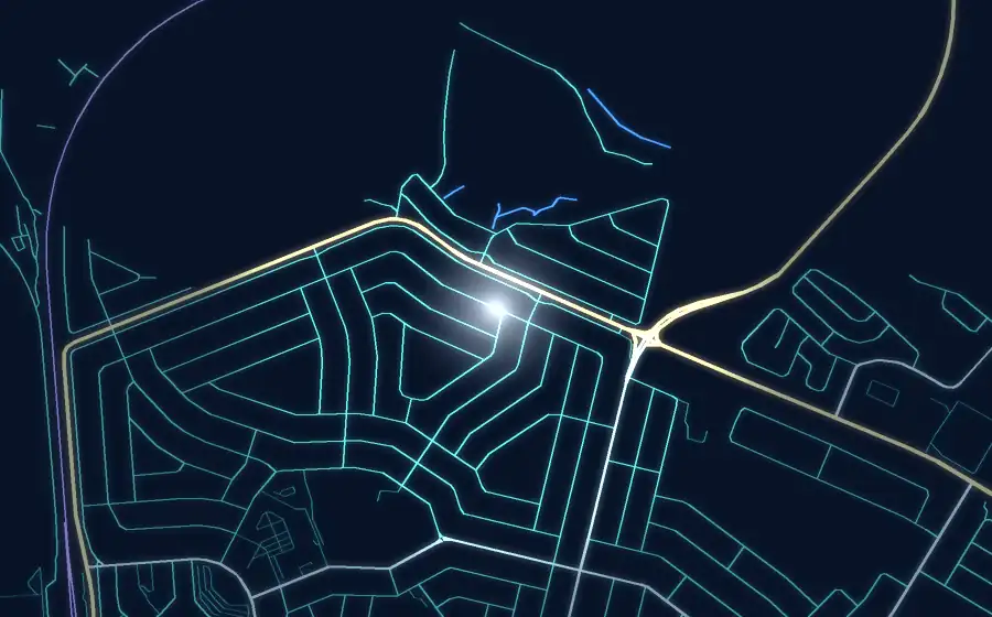 Street map of Lenasia with a light for Print Place