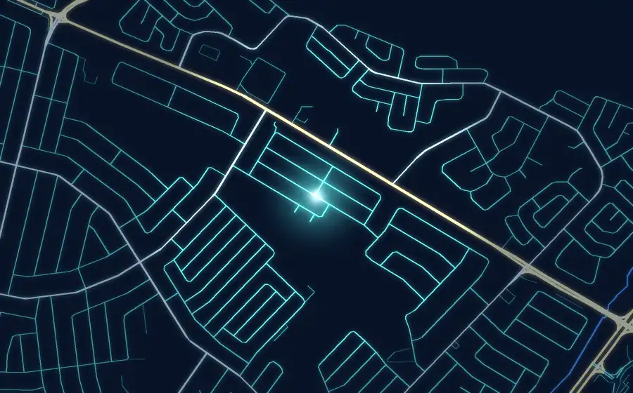 Street map of Lenasia with a light for Raz Best Buys
