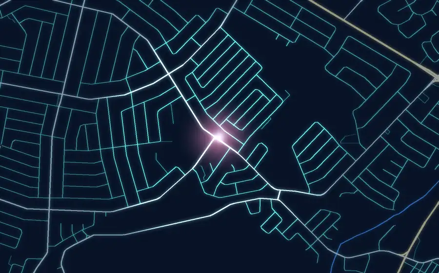 Street map of Lenasia with a light for Shenaaz Khan · The Source Code Method
