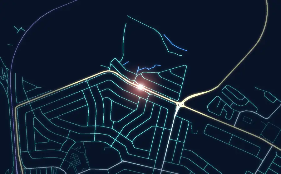 Street map of Lenasia with a light for Ultra Safety Tint